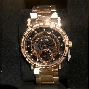 Brand New Rose Gold and Black Guess Watch